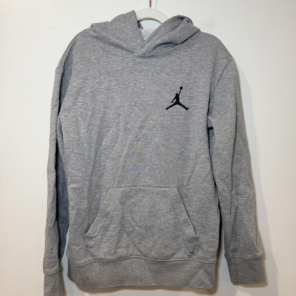 Nike Boys M 10/12 gray Pullover Hoodie/Sweatshirt Kangaroo Pocket Youth